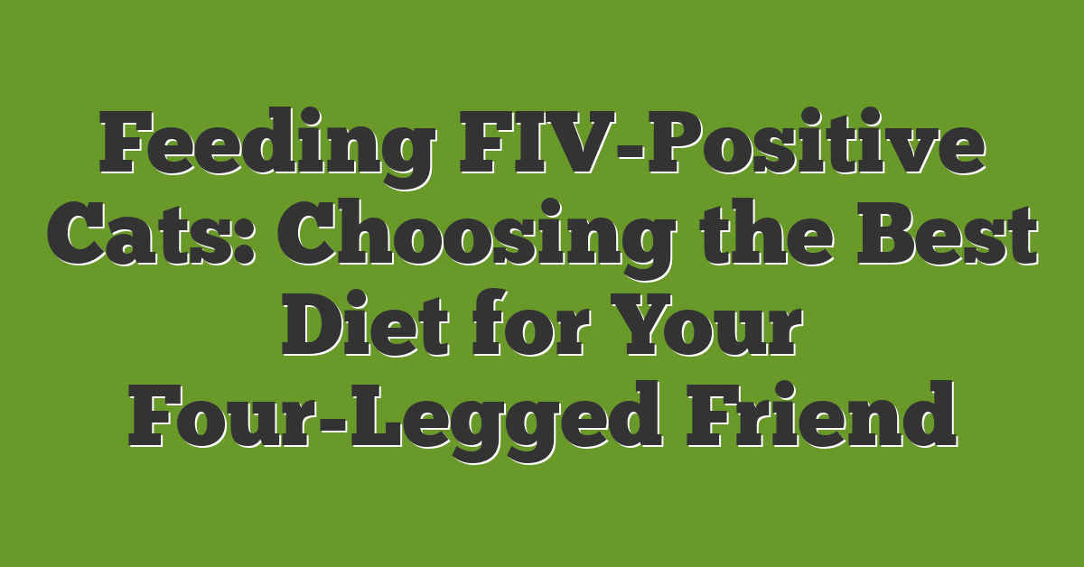 Feeding FIV-Positive Cats: Choosing the Best Diet for Your Four-Legged Friend