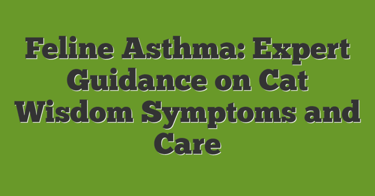 Feline Asthma: Expert Guidance On Cat Wisdom Symptoms And Care