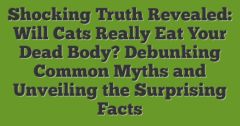 Shocking Truth Revealed: Will Cats Really Eat Your Dead Body? Debunking