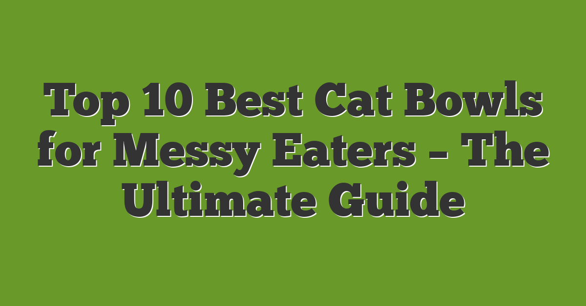 Top 10 Best Cat Bowls for Messy Eaters – The Ultimate Guide