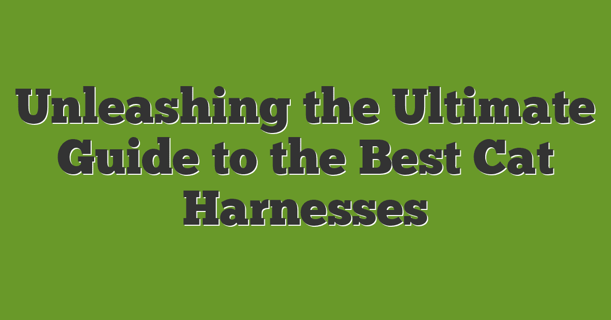 Unleashing the Ultimate Guide to the Best Cat Harnesses