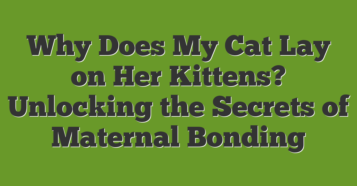 Why Does My Cat Lay on Her Kittens? Unlocking the Secrets of Maternal Bonding