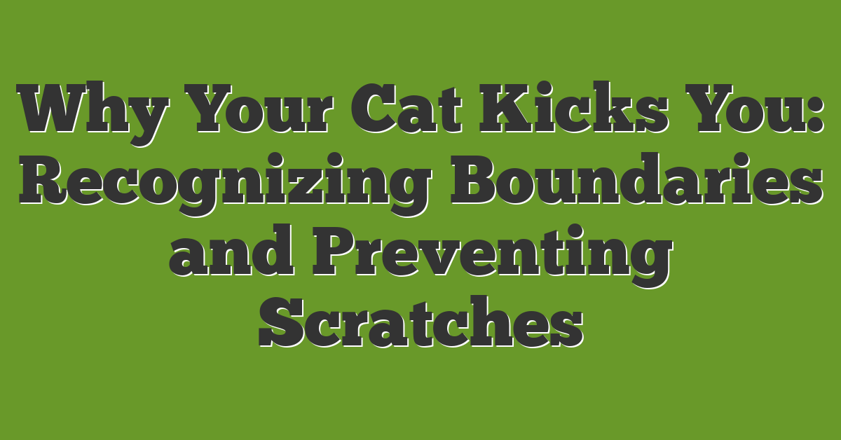 Why Your Cat Kicks You: Recognizing Boundaries and Preventing Scratches