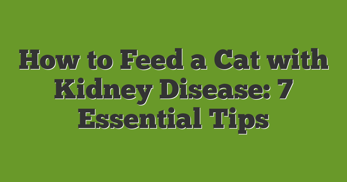How to Feed a Cat with Kidney Disease: 7 Essential Tips
