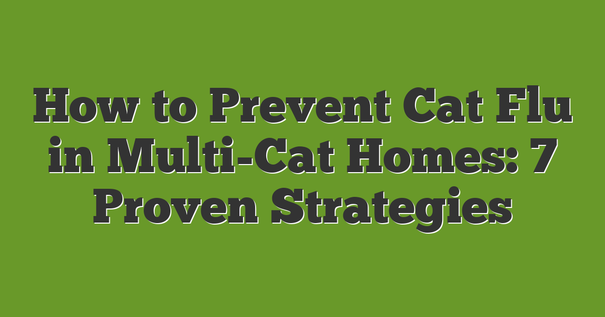 How to Prevent Cat Flu in Multi-Cat Homes: 7 Proven Strategies