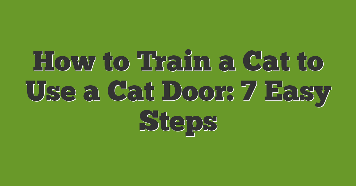 How to Train a Cat to Use a Cat Door: 7 Easy Steps