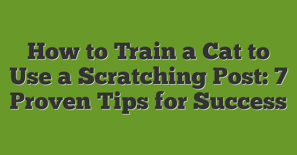 How to Train a Cat to Use a Scratching Post: 7 Proven Tips for Success